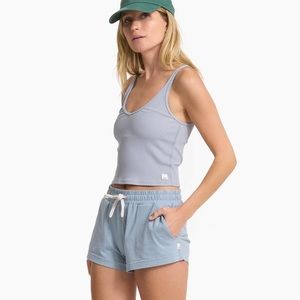 Vuori Rib Crop Tank Top Light Cloud